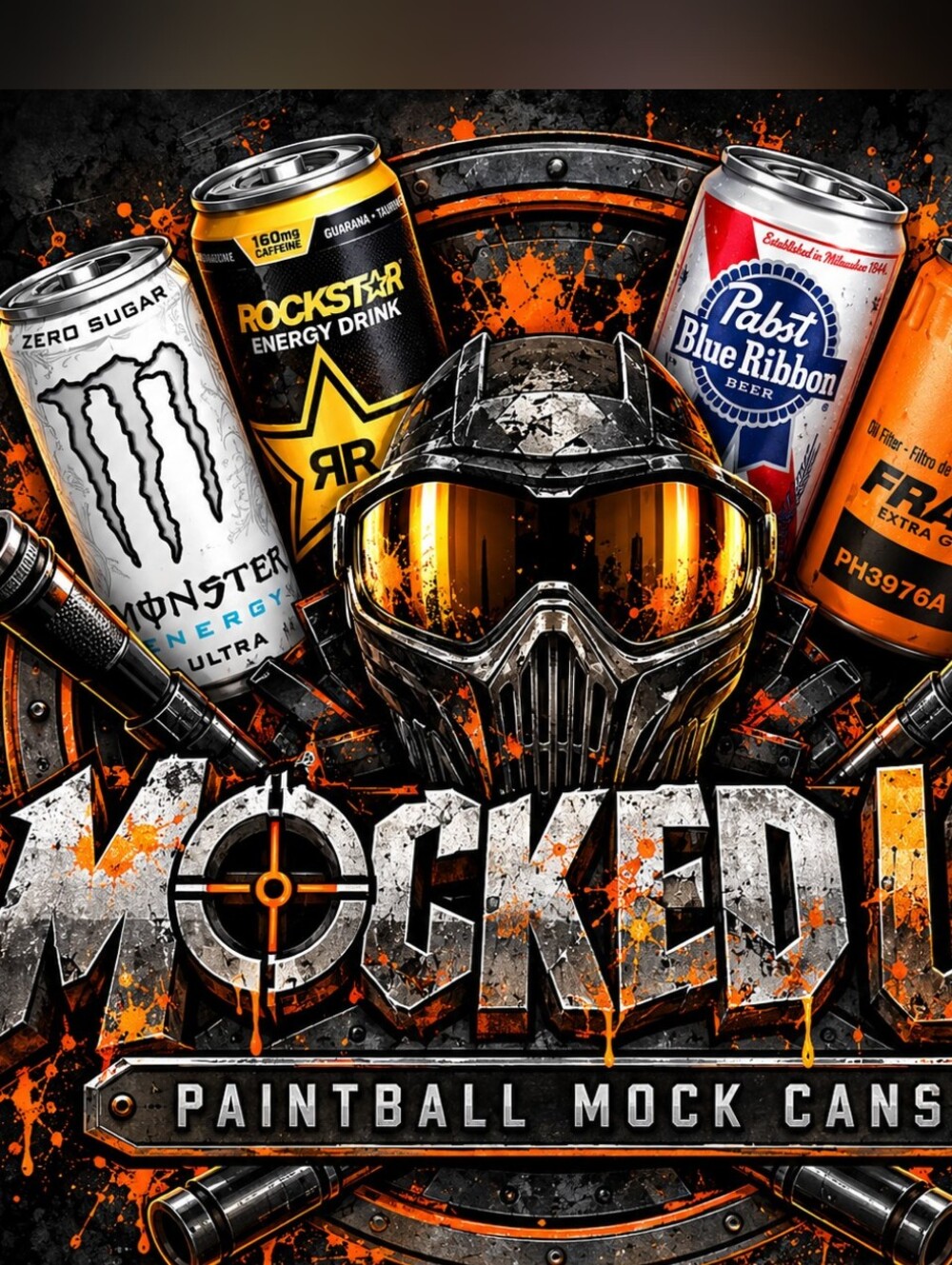 CUSTOM 3D PRINTED PAINTBALL MOCK CANS